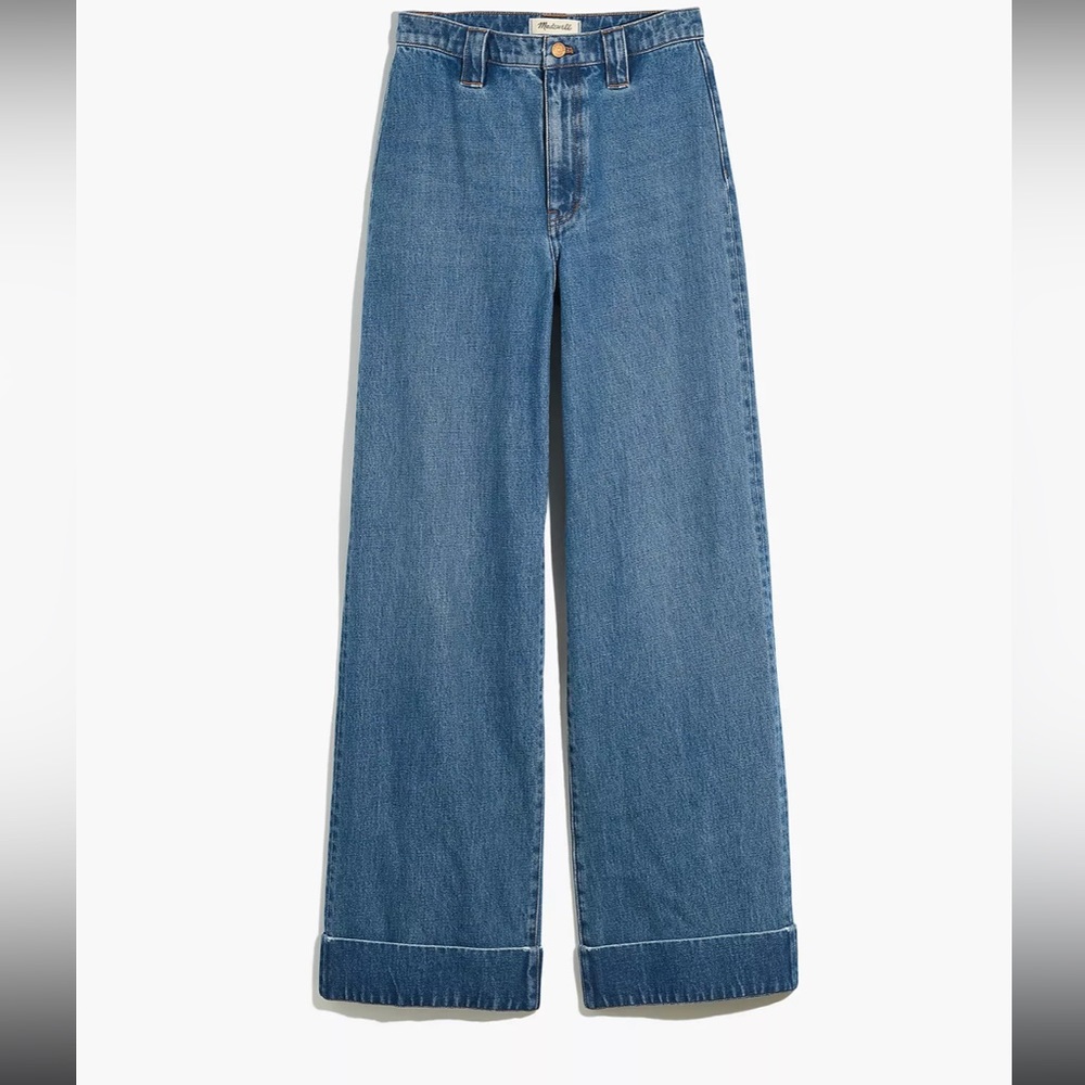 NWT Madewell wide legged cuffed jeans size 27